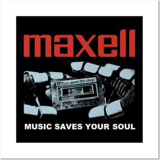vintage retro 80s maxell Posters and Art